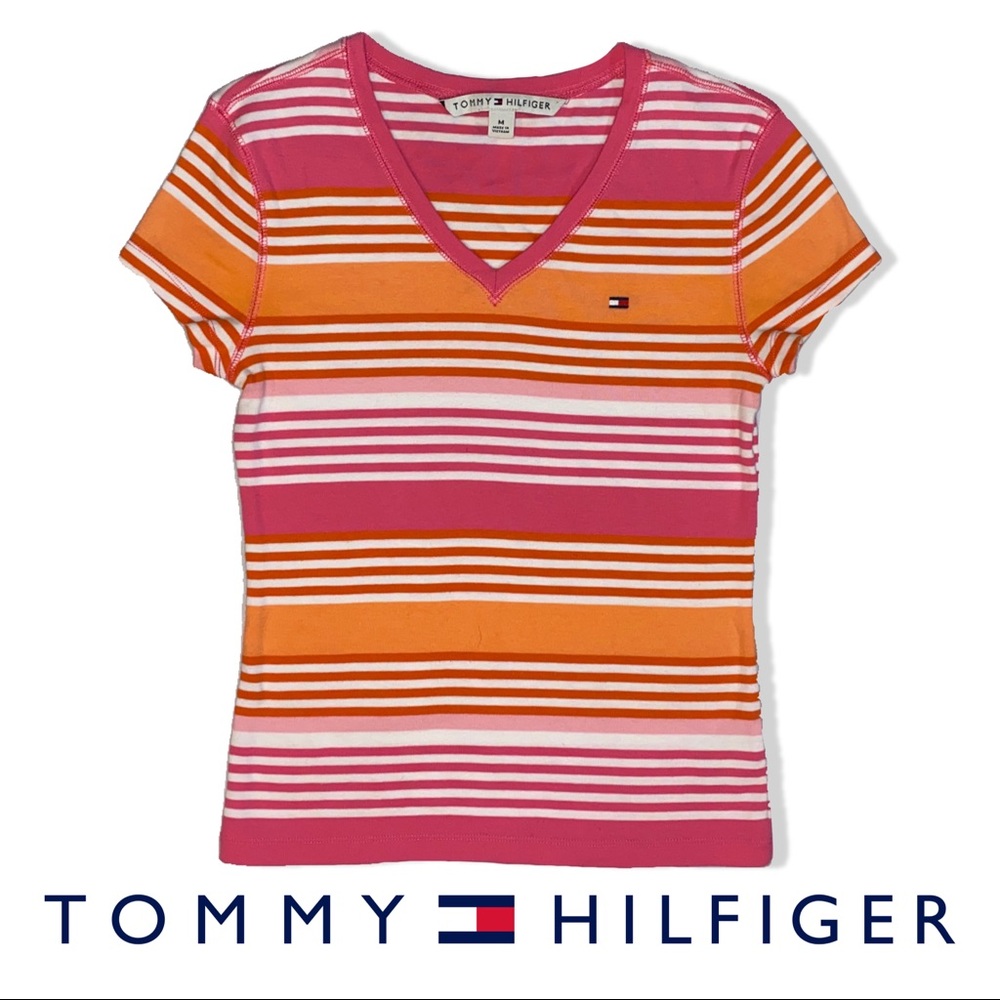 NWOT Tommy Hilfiger Striped V-Neck T-Shirt